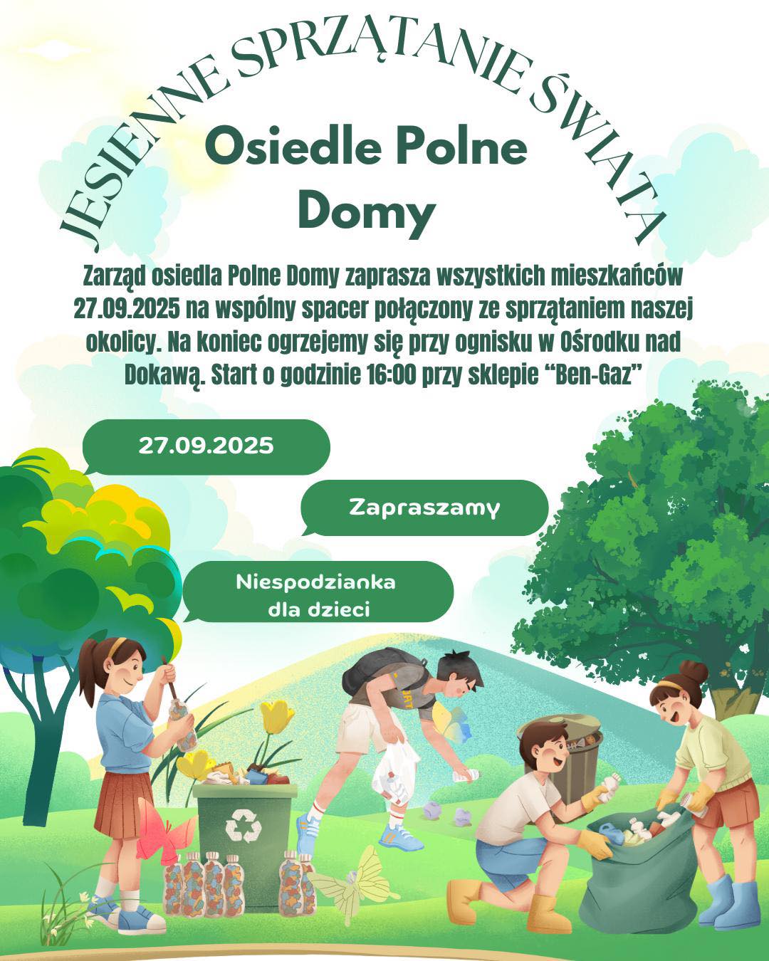 Jesienne sprzątanie świata na osiedlu Polne Domy
