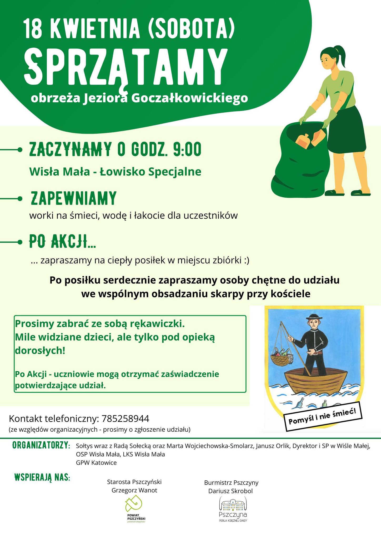 Wspólne sprzątanie obrzeży Jeziora Goczałkowic