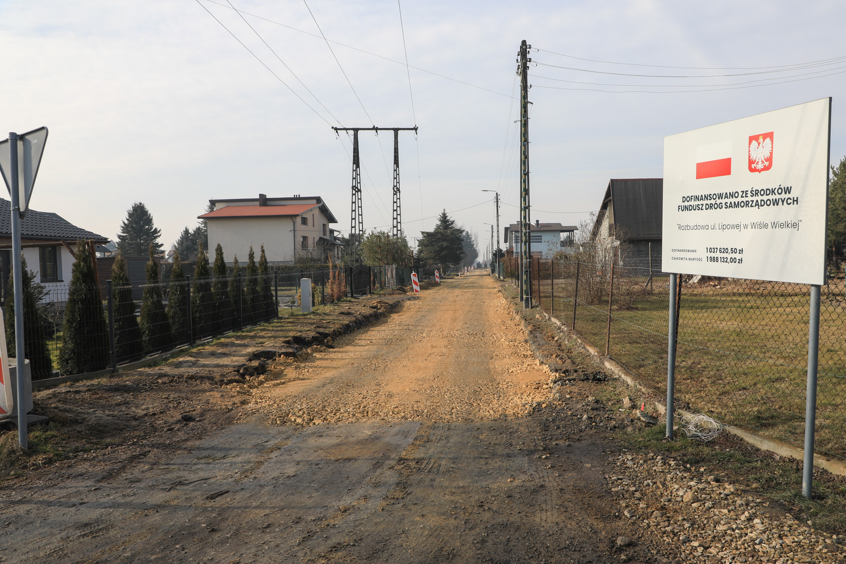 W Wiśle Wielkiej trwa budowa ul. Lipowej