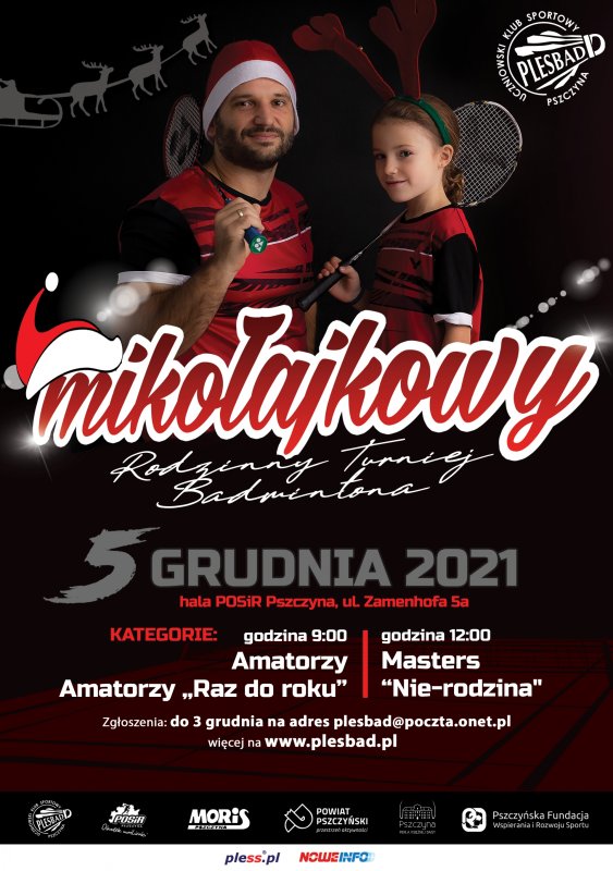 12. Rodzinny Mikołajkowy Turniej Badmintona