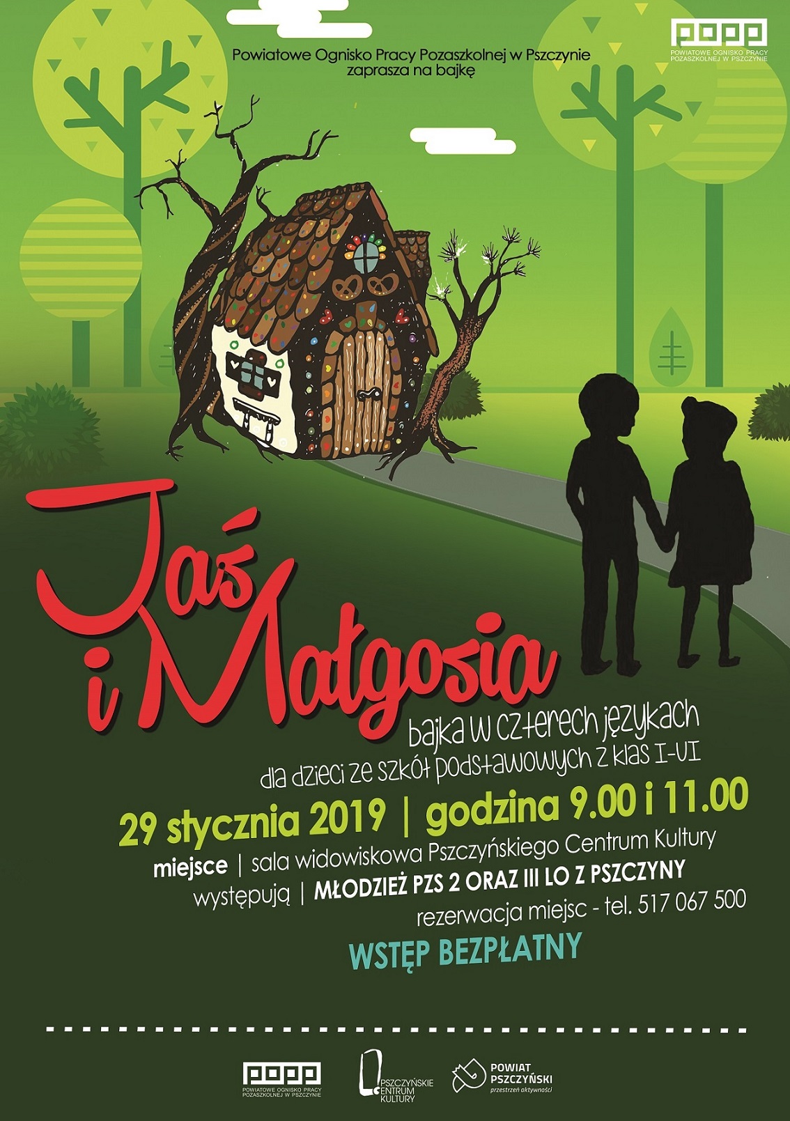 Opowiedzą bajkę o Jasiu i Małgosi, w 4 językac