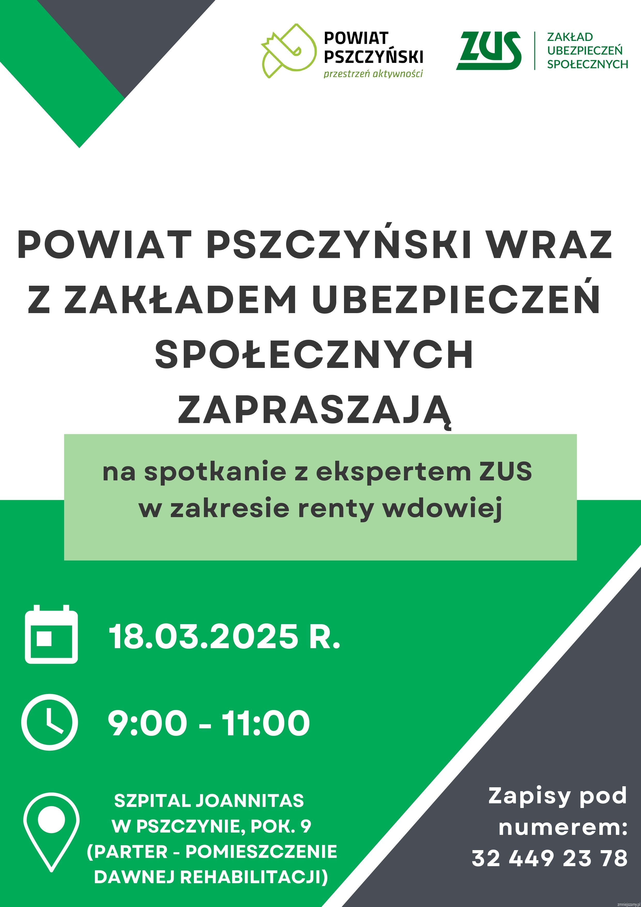 Spotkanie informacyjne na temat renty wdowiej