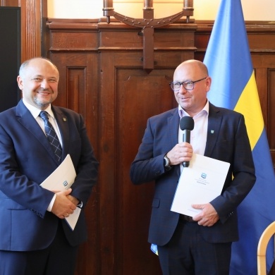 Podpisanie porozumienia dotyczącego współfinansowania opracowania dla zadania „Analiza zabezpieczenia przeciwpowodziowego zlewni cieku Starowiejskiego w Pszczynie” - 12.09.2025