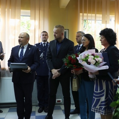 Pożegnanie Komendanta Powiatowej Policji w Pszczynie insp. mgr. Grzegorza Bonalskiego oraz powitanie nowego Komendanta insp. Arkadiusza Blocha - 13.10.2025