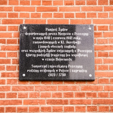 Tablice upamiętniające pszczyńskich Żydów - 23.10.2020