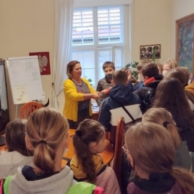 Wizyta uczniów ze Studzienic w Urzędzie Miejskim w Pszczynie - 30.09.2021
