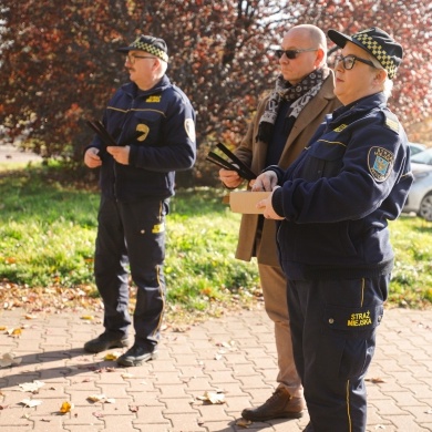 Akcja rozdawania odblasków w Pszczynie - 29.10.2021