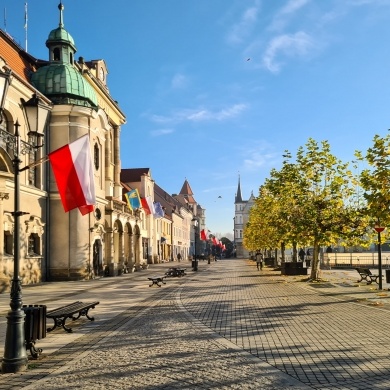 Biało-czerwone flagi na ulicach Pszczyny - 10.11.2021