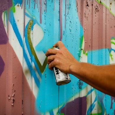 Graffiti przy ulicy Łowieckiej w Pszczynie - 04.06.2022