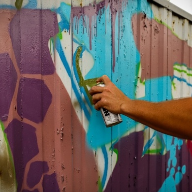 Graffiti przy ulicy Łowieckiej w Pszczynie - 04.06.2022