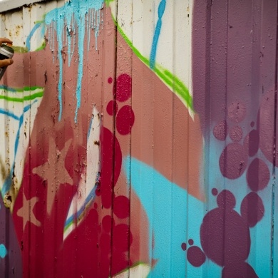 Graffiti przy ulicy Łowieckiej w Pszczynie - 04.06.2022