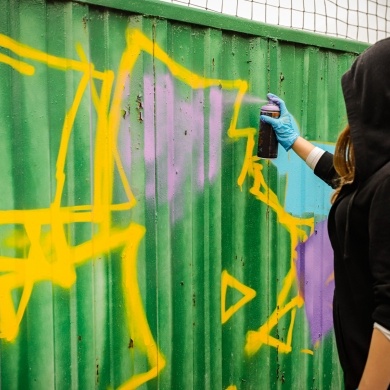 Graffiti przy ulicy Łowieckiej w Pszczynie - 04.06.2022