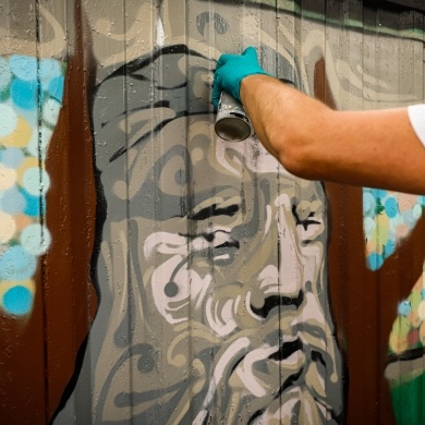 Graffiti przy ulicy Łowieckiej w Pszczynie - 04.06.2022