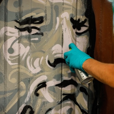 Graffiti przy ulicy Łowieckiej w Pszczynie - 04.06.2022