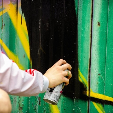Graffiti przy ulicy Łowieckiej w Pszczynie - 04.06.2022