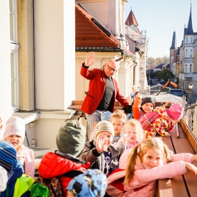 Wizyta przedszkolaków z ZSP w Łące w ratuszu - 27.10.2022