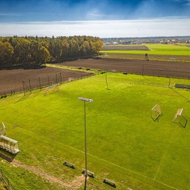 Nowe oświetlenie boiska LKS Studzienice - 12.10.2022