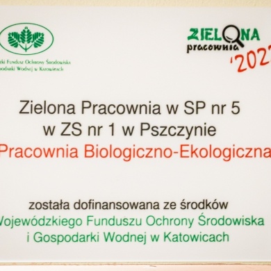 Otwarcie Zielonej Pracowni w Szkole Podstawowej nr 5 w Pszczynie - 23.11.2022