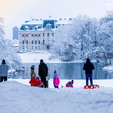 Zima w Parku Zamkowym w Pszczynie - 21.01.2022