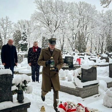 Uroczystość złożenia kwiatów na grobie Powstańca Styczniowego - 21.01.2022