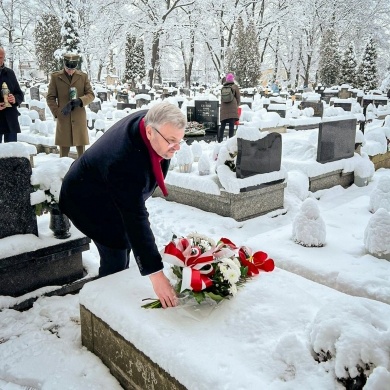 Uroczystość złożenia kwiatów na grobie Powstańca Styczniowego - 21.01.2022