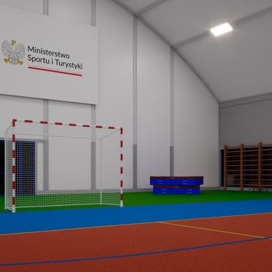 Propozycje - wizualizacje hali sportowej przy Szkole Podstawowej nr 6 w Pszczynie