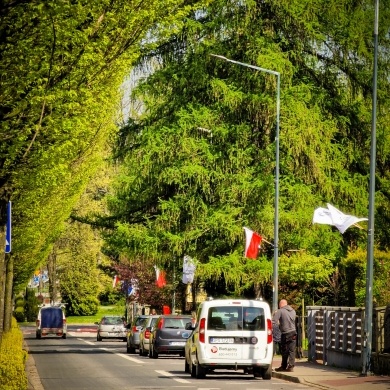 Polskie flagi w Pszczynie - 29.04.2022
